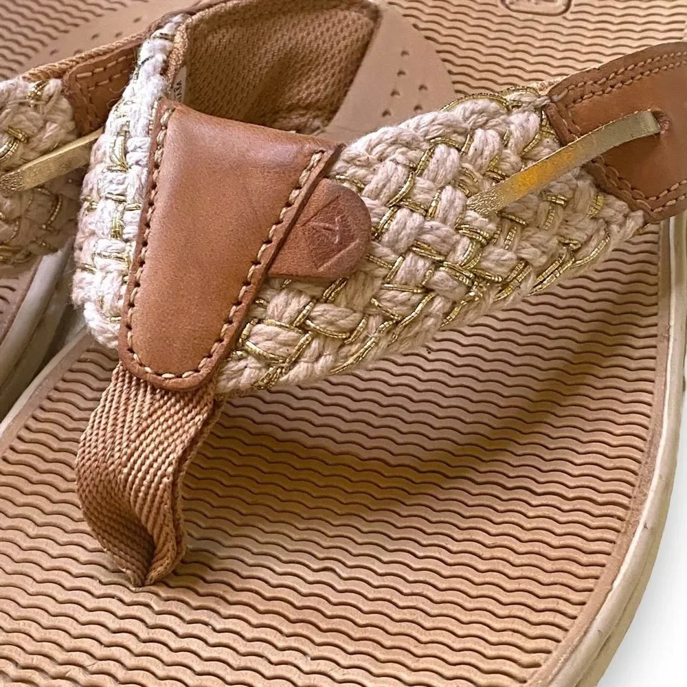 Sperry Parrotfish Flip-Flop Thong Sandals Sahara Gold Size 7 - Picture 5 of 5